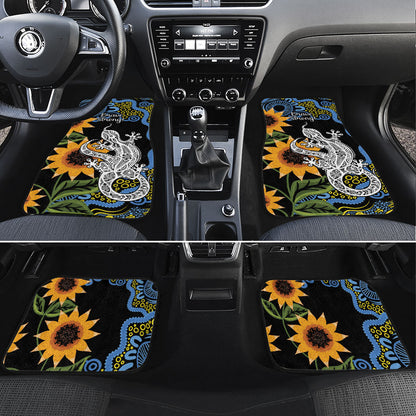 Australia Autism Support Car Mats Brave Strong Aussie Lizard Aboriginal Art