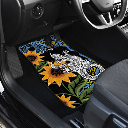 Australia Autism Support Car Mats Brave Strong Aussie Lizard Aboriginal Art
