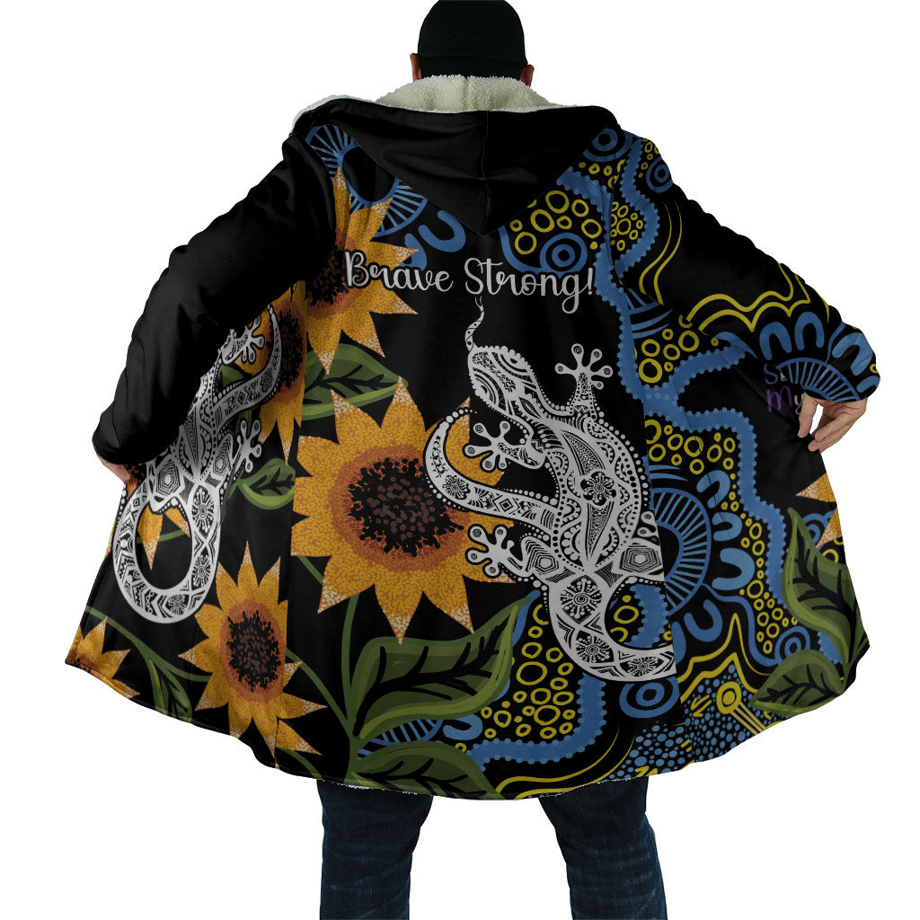 Australia Autism Support Cloak Brave Strong Aussie Lizard Aboriginal Art
