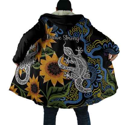 Australia Autism Support Cloak Brave Strong Aussie Lizard Aboriginal Art