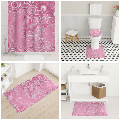 Australia Indigenous Bathroom Set Pink Ribbon Breast Cancer Butterfly Aboriginal