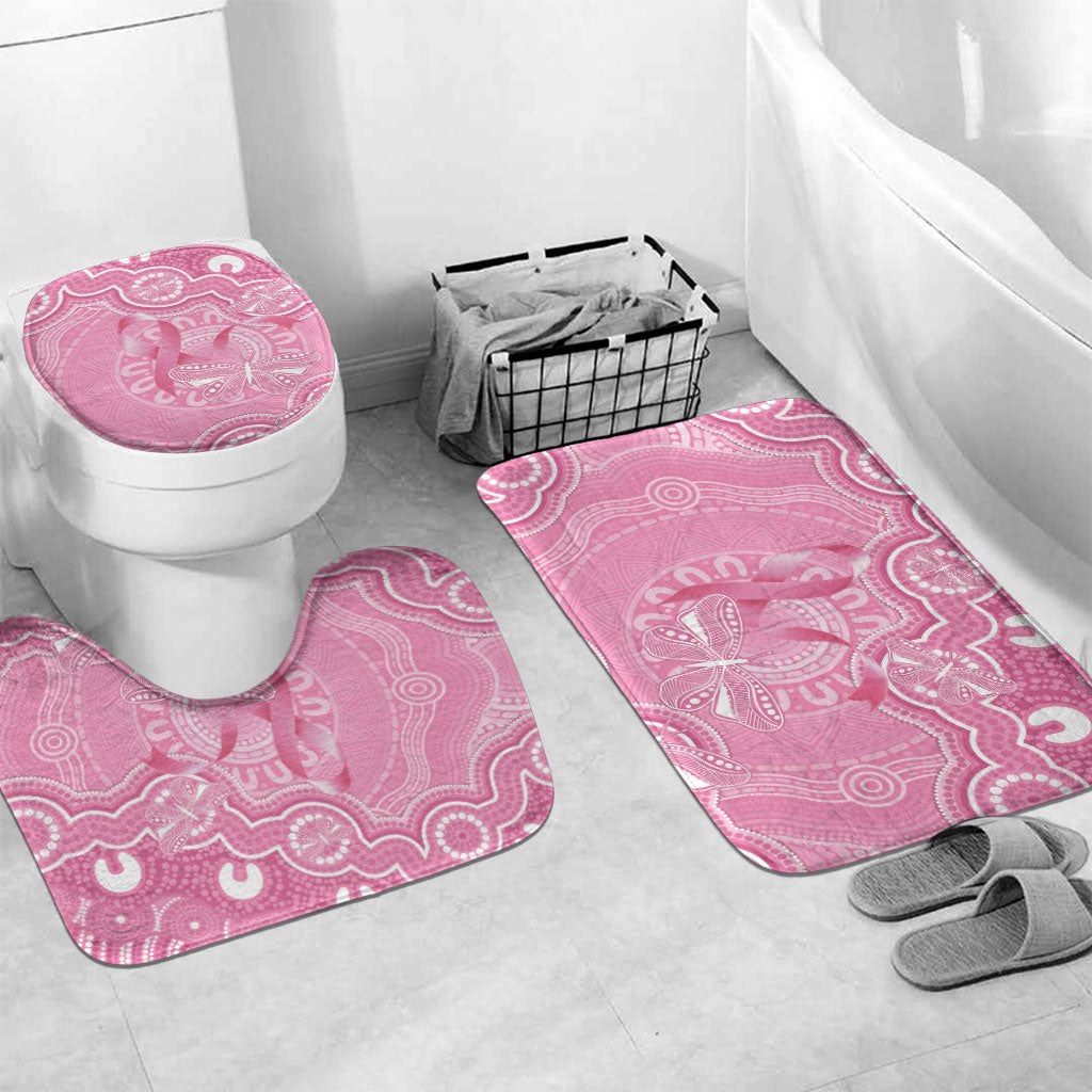 Australia Indigenous Bathroom Set Pink Ribbon Breast Cancer Butterfly Aboriginal