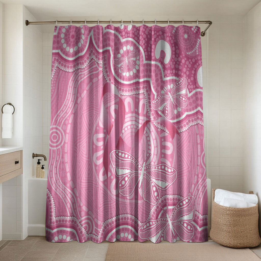 Australia Indigenous Bathroom Set Pink Ribbon Breast Cancer Butterfly Aboriginal