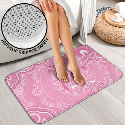 Australia Indigenous Bathroom Set Pink Ribbon Breast Cancer Butterfly Aboriginal
