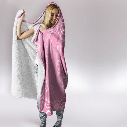Australia Indigenous Hooded Blanket Pink Ribbon Breast Cancer Butterfly Aboriginal