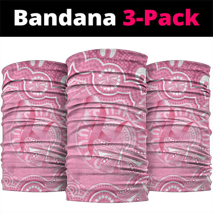 Australia Indigenous Neck Gaiter Pink Ribbon Breast Cancer Butterfly Aboriginal