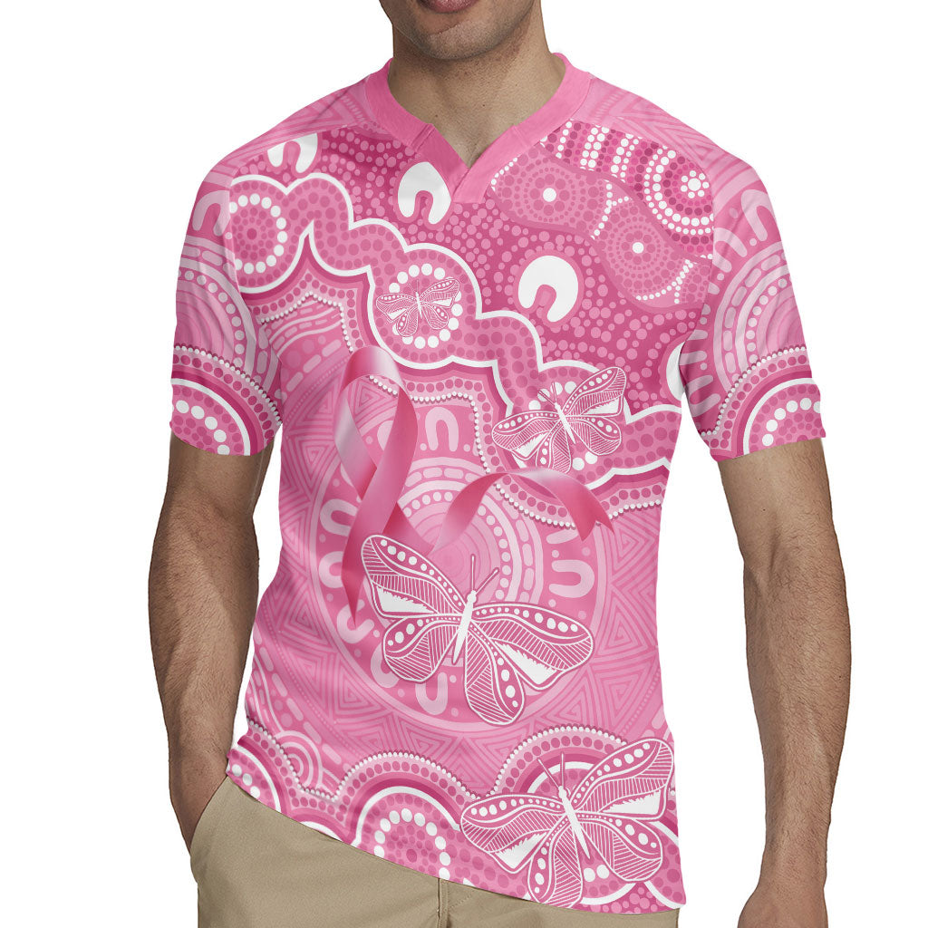 Australia Indigenous Rugby Jersey Pink Ribbon Breast Cancer Butterfly Aboriginal