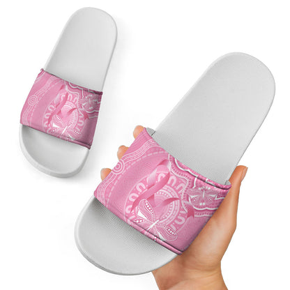 Australia Indigenous Slide Sandals Pink Ribbon Breast Cancer Butterfly Aboriginal
