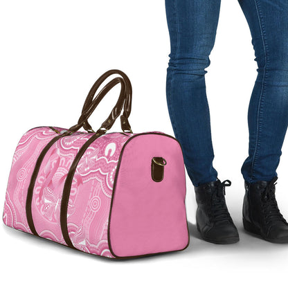 Australia Indigenous Travel Bag Pink Ribbon Breast Cancer Butterfly Aboriginal