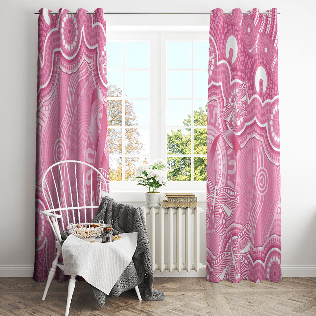 Australia Indigenous Window Curtain Pink Ribbon Breast Cancer Butterfly Aboriginal