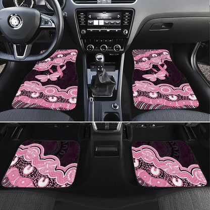 Australia Indigenous Car Mats Pink Ribbon Breast Cancer Butterfly Aboriginal Black