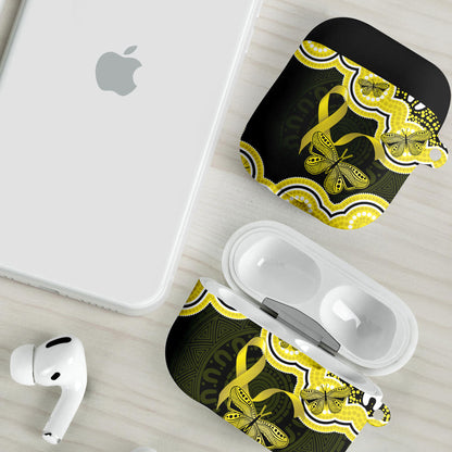 Yellow Ribbon Sarcoma Support AirPods Case Aboriginal Art