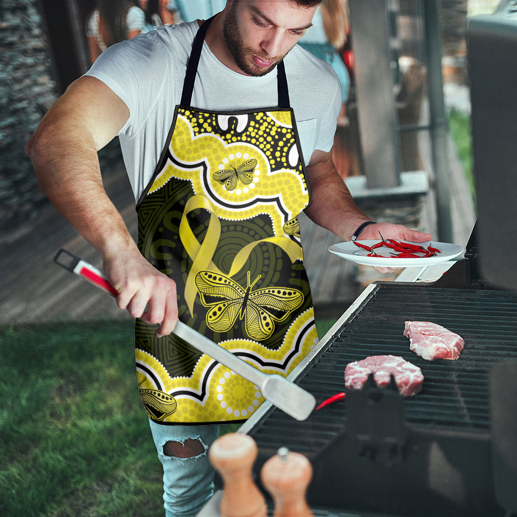 Yellow Ribbon Sarcoma Support Apron Aboriginal Art