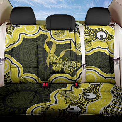Yellow Ribbon Sarcoma Support Back Car Seat Cover Aboriginal Art