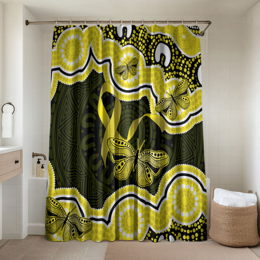 Yellow Ribbon Sarcoma Support Bathroom Set Aboriginal Art