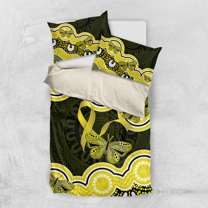 Yellow Ribbon Sarcoma Support Bedding Set Aboriginal Art