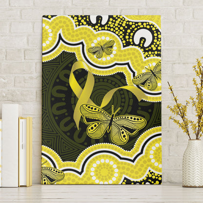 Yellow Ribbon Sarcoma Support Canvas Wall Art Aboriginal Art