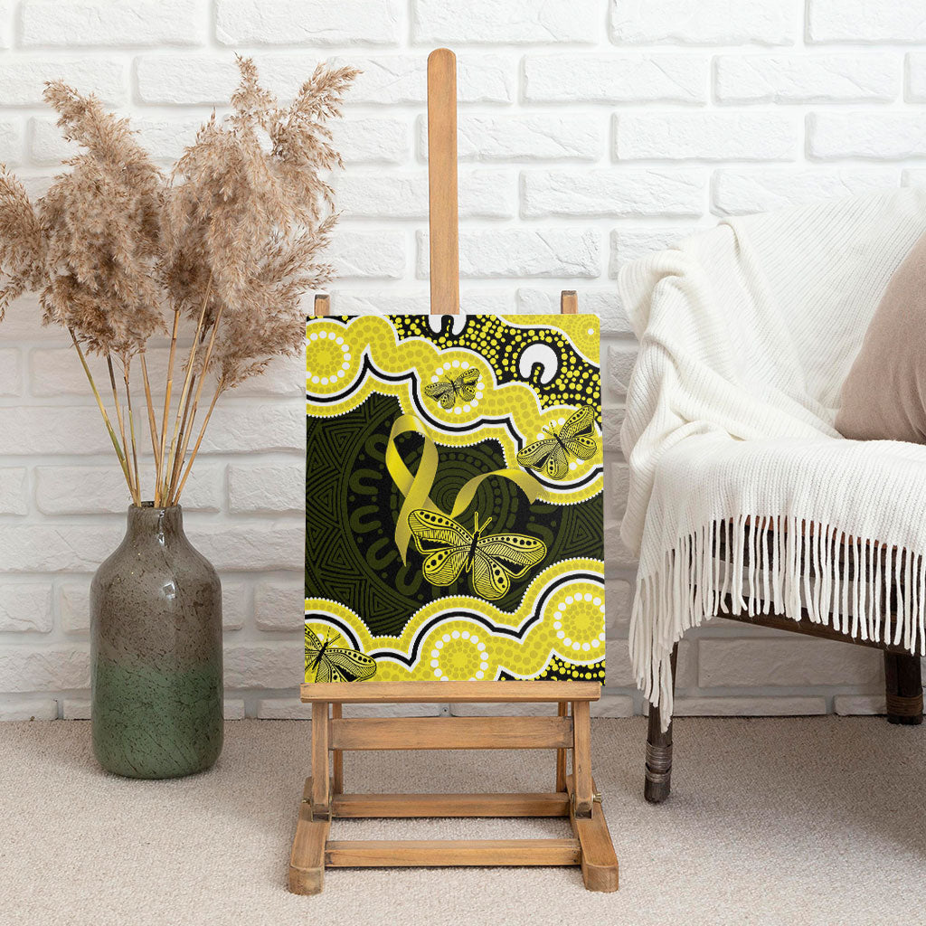 Yellow Ribbon Sarcoma Support Canvas Wall Art Aboriginal Art