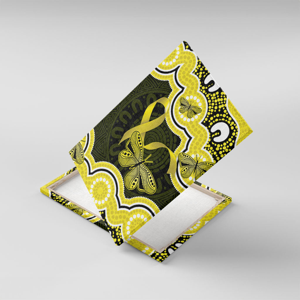 Yellow Ribbon Sarcoma Support Canvas Wall Art Aboriginal Art