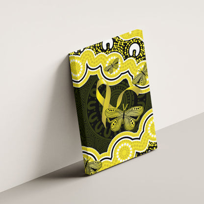 Yellow Ribbon Sarcoma Support Canvas Wall Art Aboriginal Art