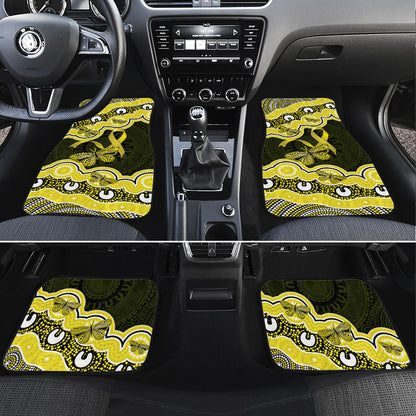 Yellow Ribbon Sarcoma Support Car Mats Aboriginal Art