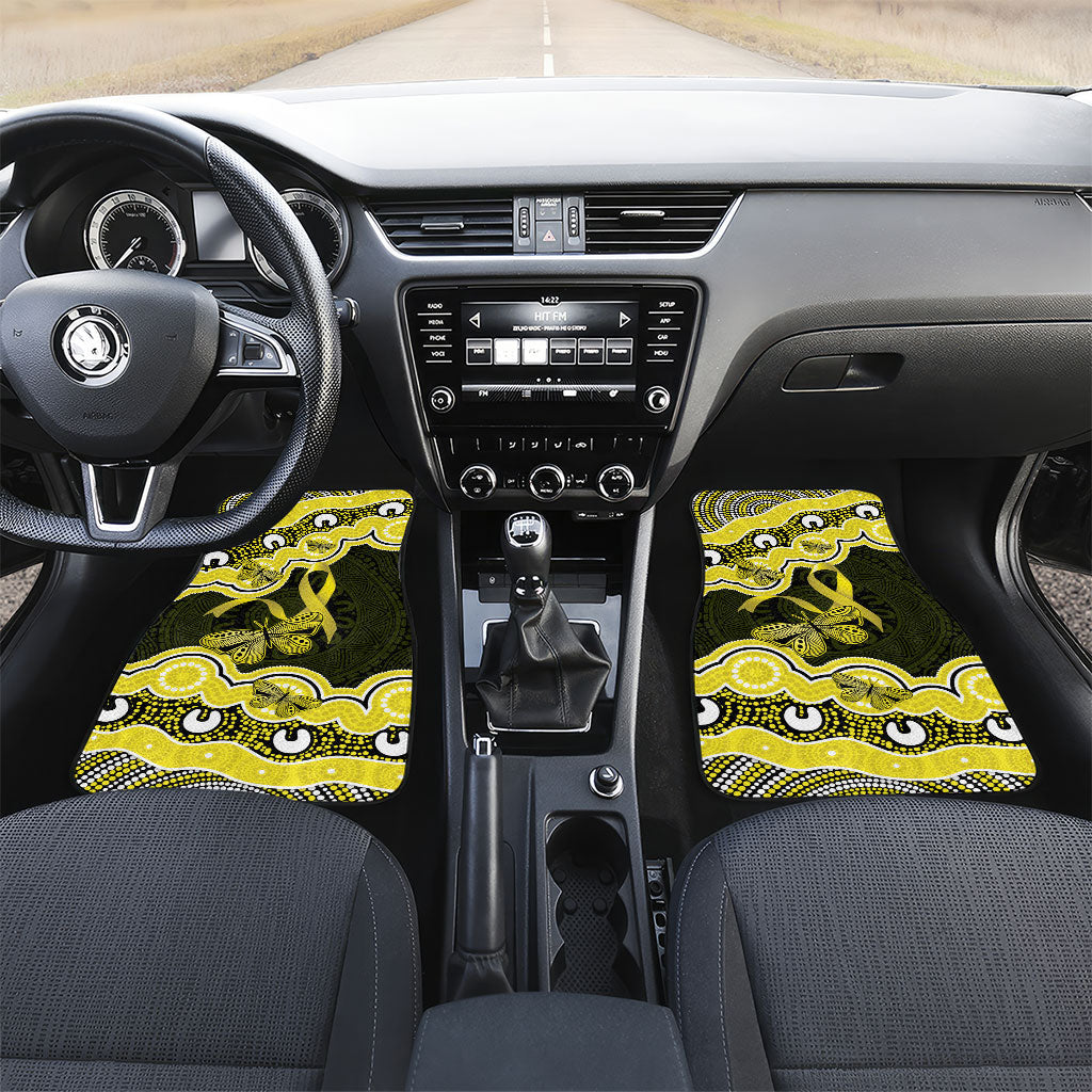 Yellow Ribbon Sarcoma Support Car Mats Aboriginal Art