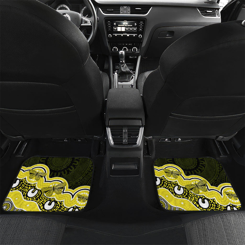 Yellow Ribbon Sarcoma Support Car Mats Aboriginal Art