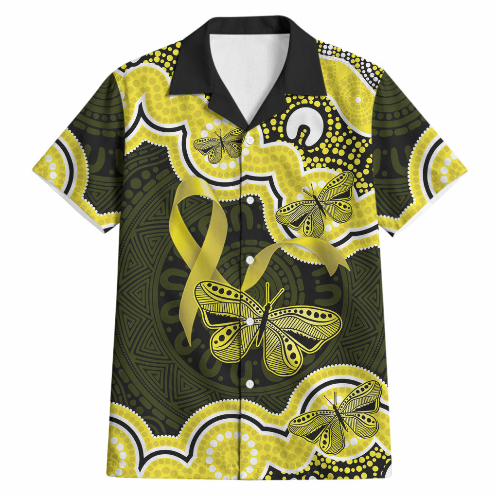 Yellow Ribbon Sarcoma Support Hawaiian Shirt Aboriginal Art
