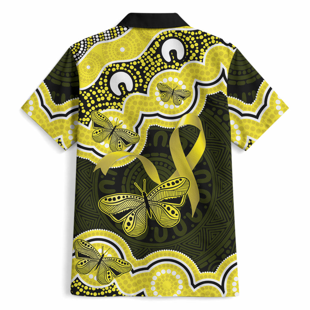 Yellow Ribbon Sarcoma Support Hawaiian Shirt Aboriginal Art