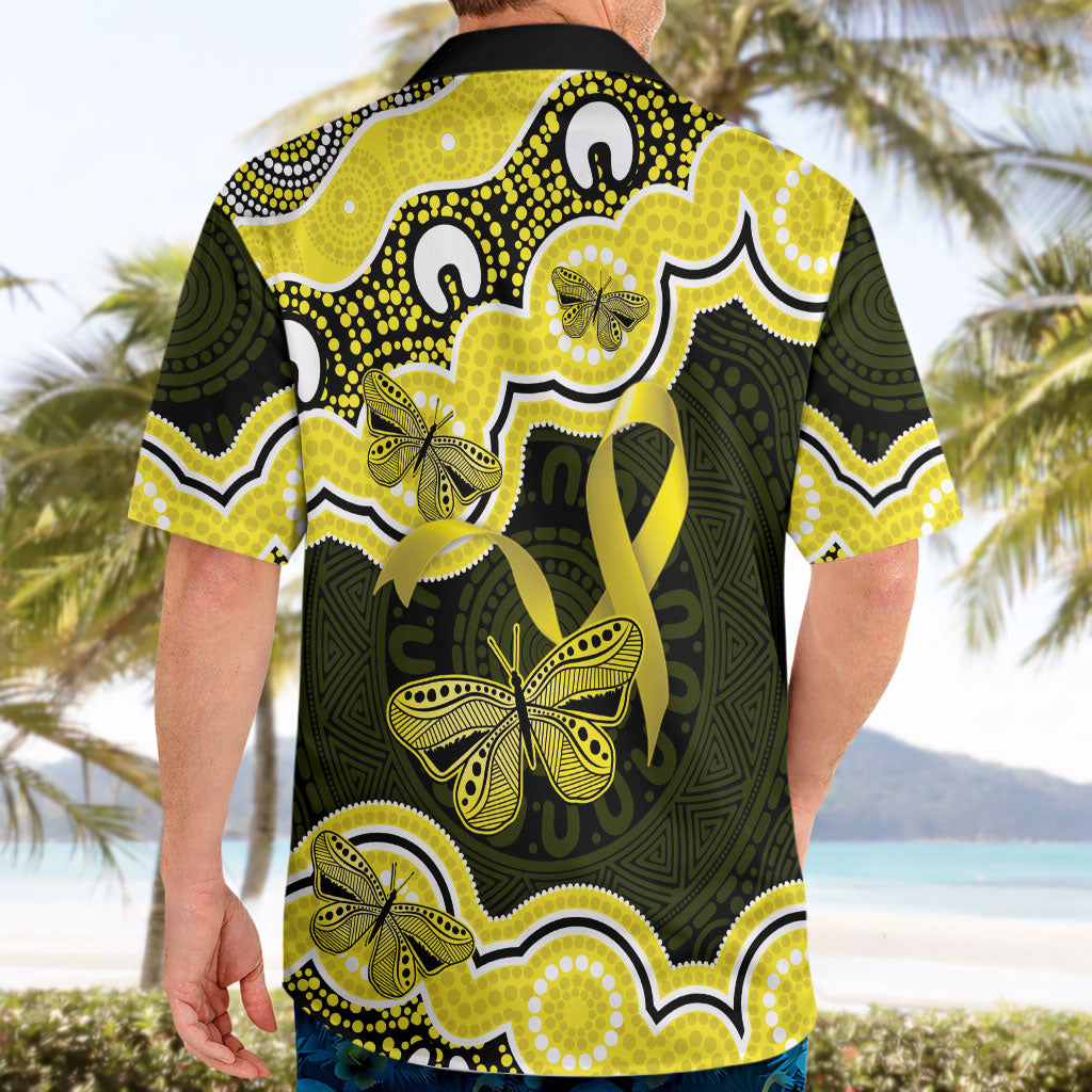 Yellow Ribbon Sarcoma Support Hawaiian Shirt Aboriginal Art