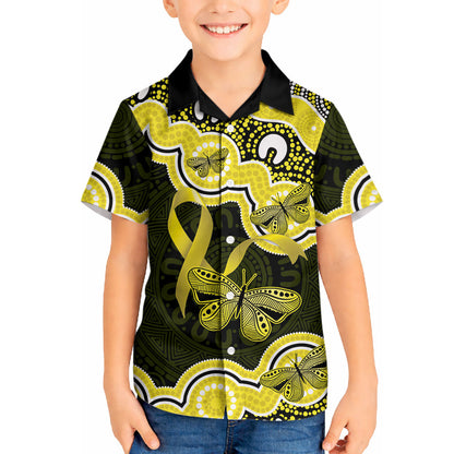 Yellow Ribbon Sarcoma Support Hawaiian Shirt Aboriginal Art