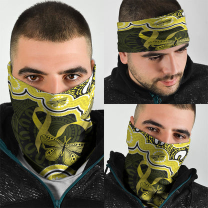 Yellow Ribbon Sarcoma Support Neck Gaiter Aboriginal Art