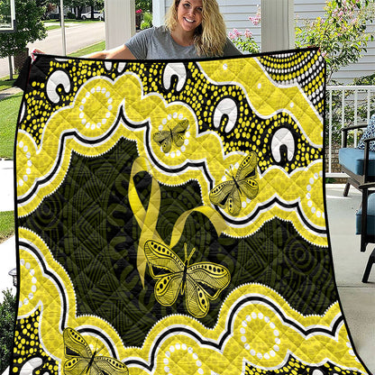 Yellow Ribbon Sarcoma Support Quilt Aboriginal Art
