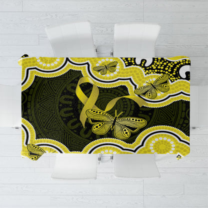 Yellow Ribbon Sarcoma Support Tablecloth Aboriginal Art