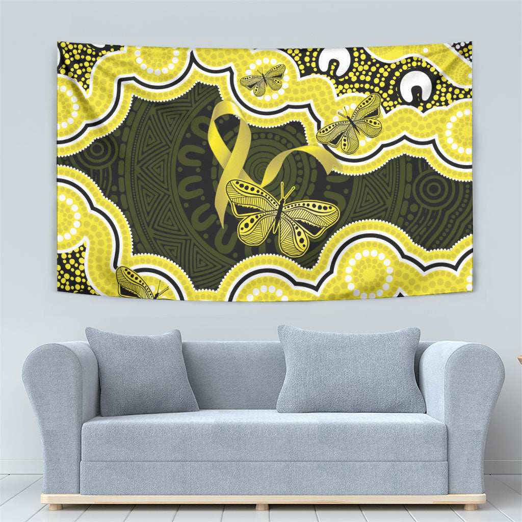Yellow Ribbon Sarcoma Support Tapestry Aboriginal Art
