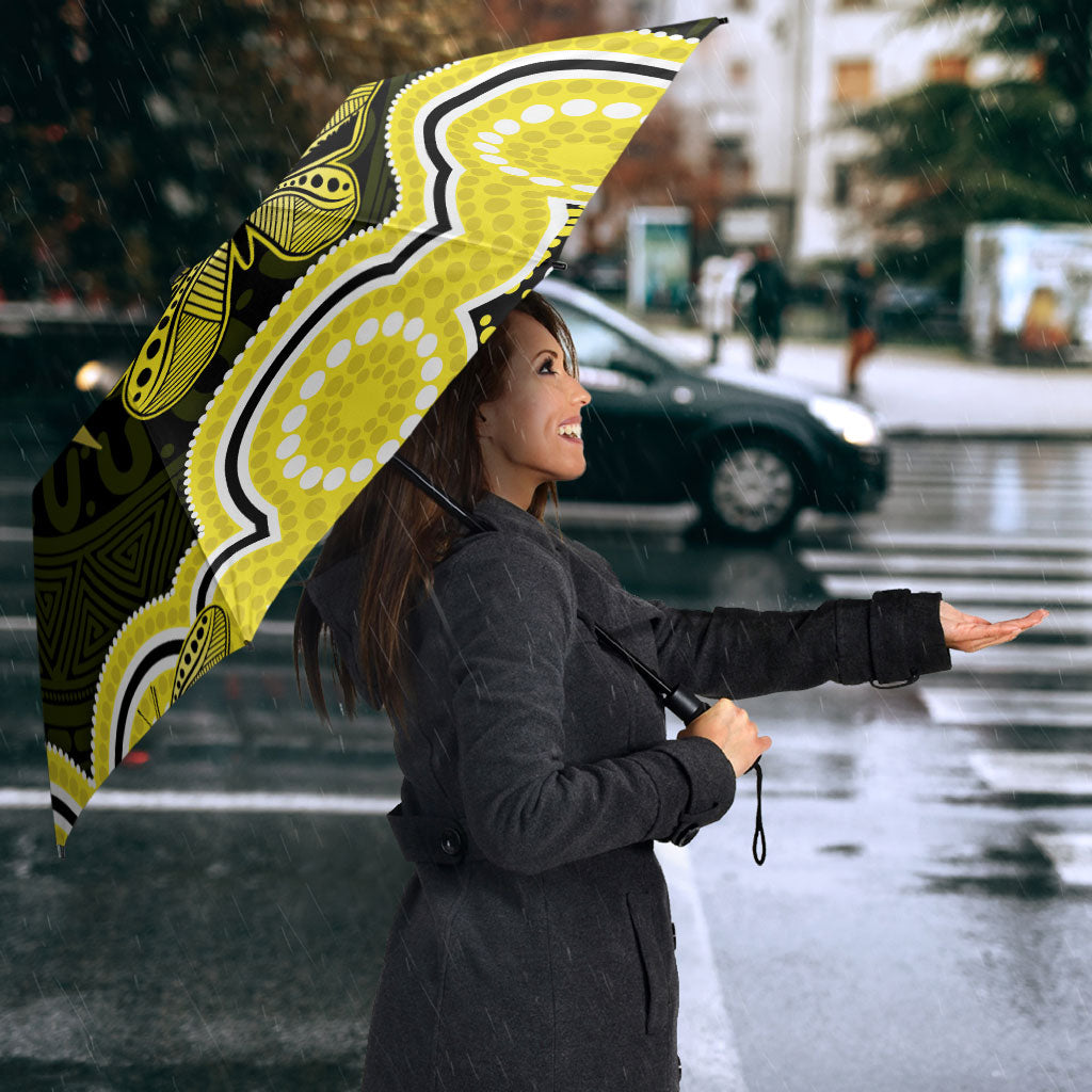 Yellow Ribbon Sarcoma Support Umbrella Aboriginal Art