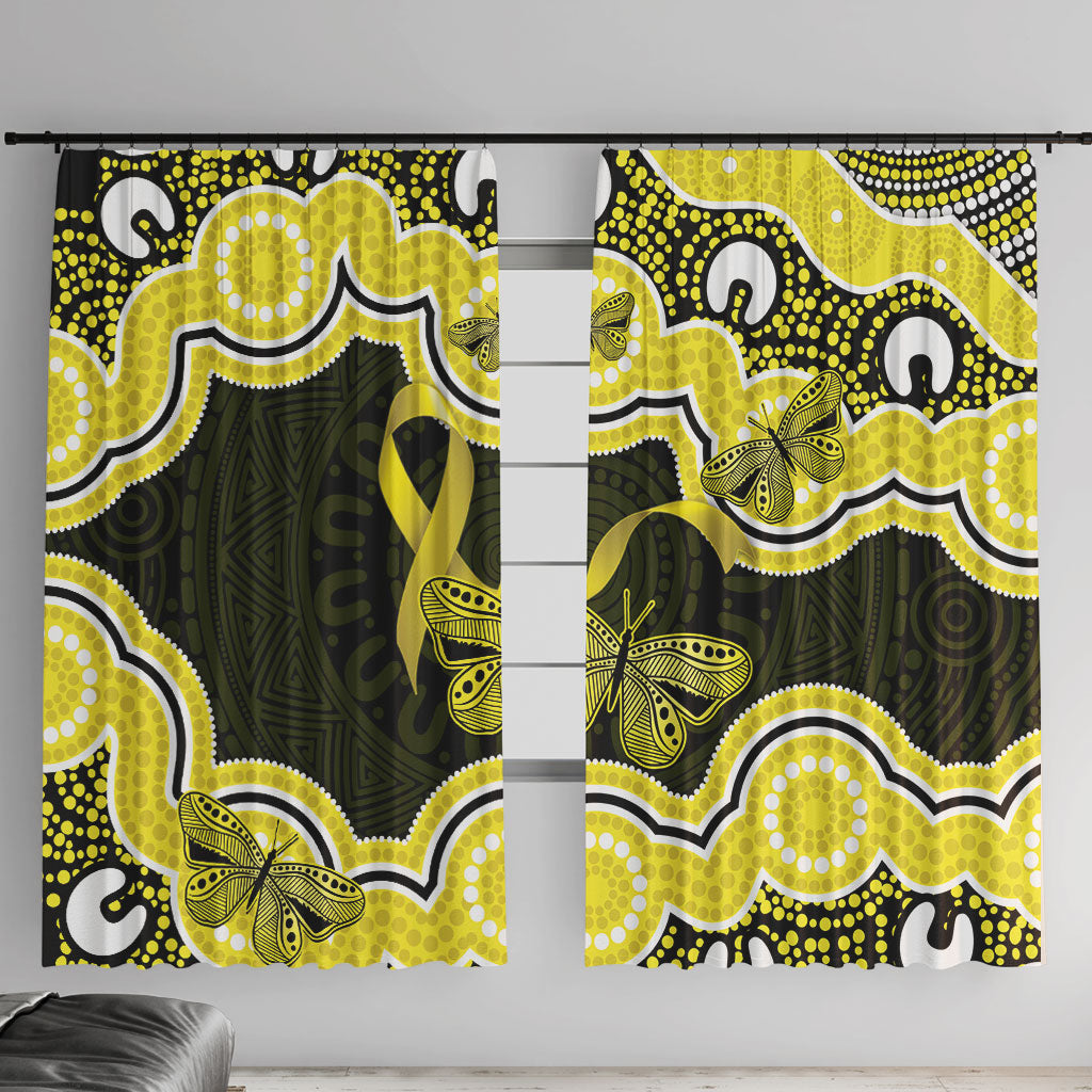 Yellow Ribbon Sarcoma Support Window Curtain Aboriginal Art
