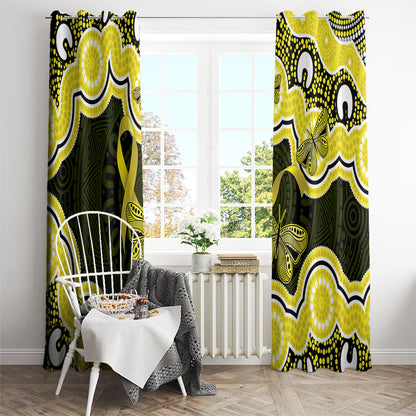 Yellow Ribbon Sarcoma Support Window Curtain Aboriginal Art
