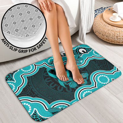 Cyan Ribbon PTSD Support Bathroom Set Aboriginal Art