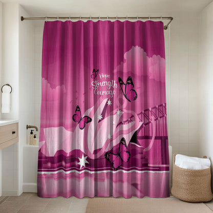 Australia Breast Cancer Support Bathroom Set Sydney Opera House Butterfly Pink Ribbon