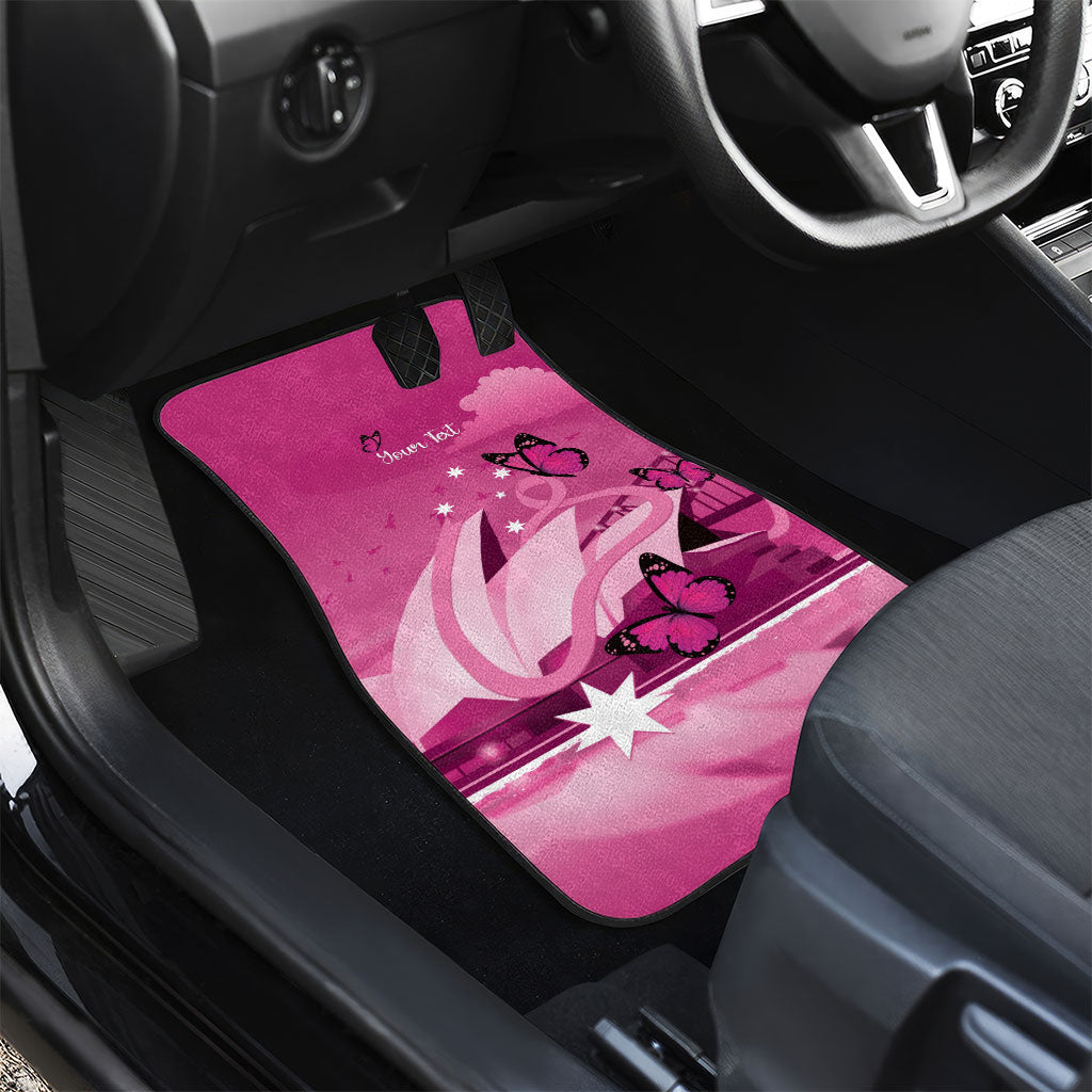Personalised Australia Breast Cancer Support Car Mats Sydney Opera House Butterfly Pink Ribbon