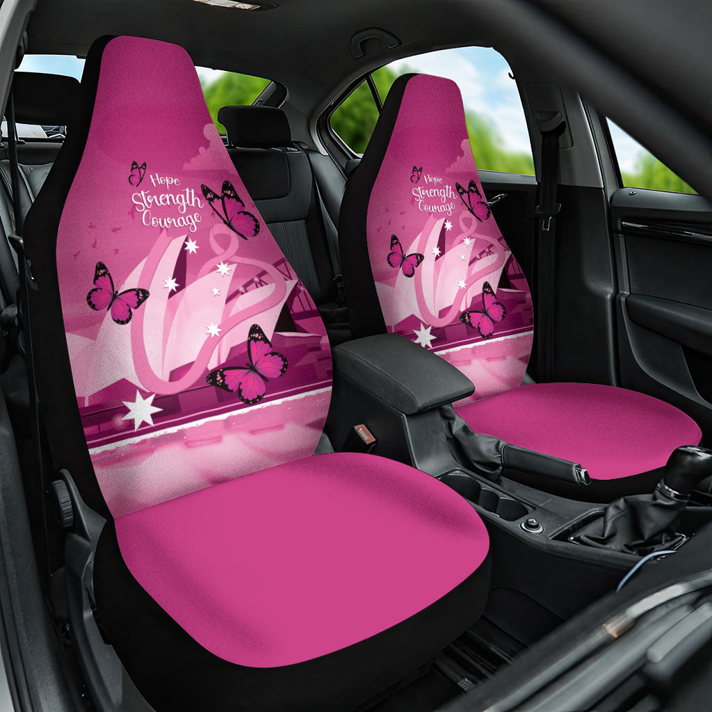 Australia Breast Cancer Support Car Seat Cover Sydney Opera House Butterfly Pink Ribbon