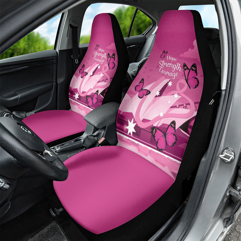 Australia Breast Cancer Support Car Seat Cover Sydney Opera House Butterfly Pink Ribbon