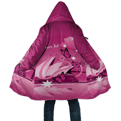 Personalised Australia Breast Cancer Support Cloak Sydney Opera House Butterfly Pink Ribbon