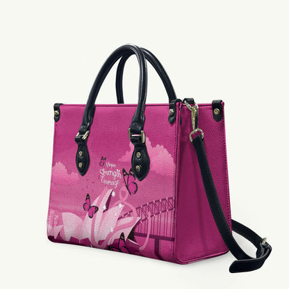 Australia Breast Cancer Support Leather Bag Sydney Opera House Butterfly Pink Ribbon