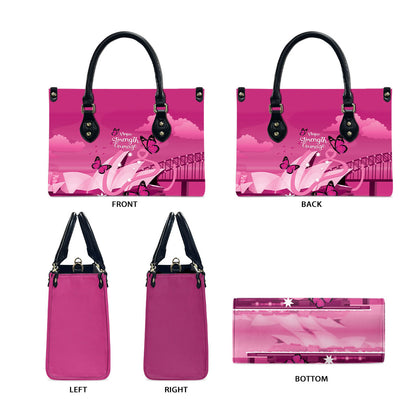 Australia Breast Cancer Support Leather Bag Sydney Opera House Butterfly Pink Ribbon