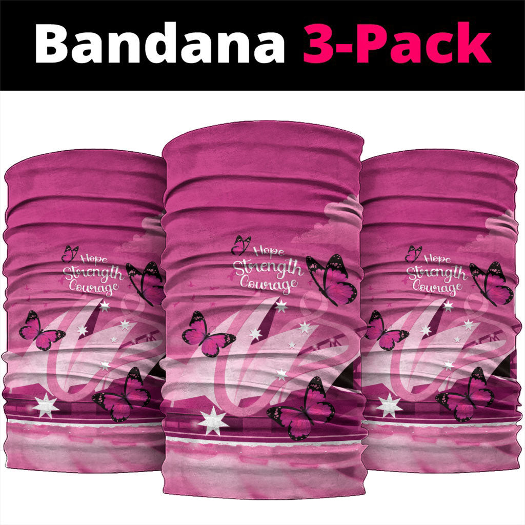 Australia Breast Cancer Support Neck Gaiter Sydney Opera House Butterfly Pink Ribbon
