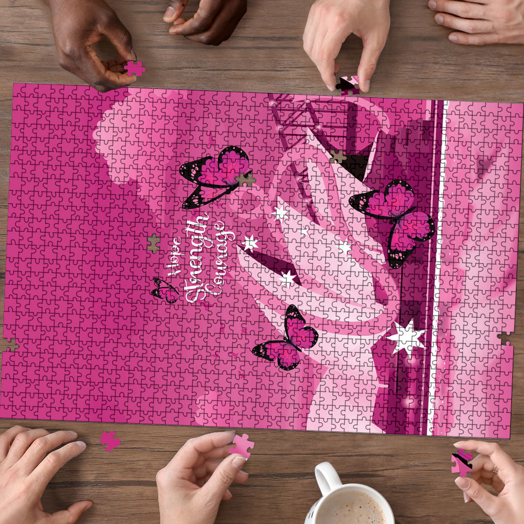Australia Breast Cancer Support Puzzle Sydney Opera House Butterfly Pink Ribbon