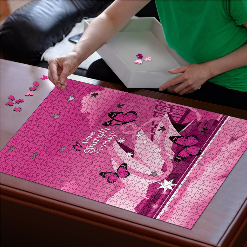 Australia Breast Cancer Support Puzzle Sydney Opera House Butterfly Pink Ribbon