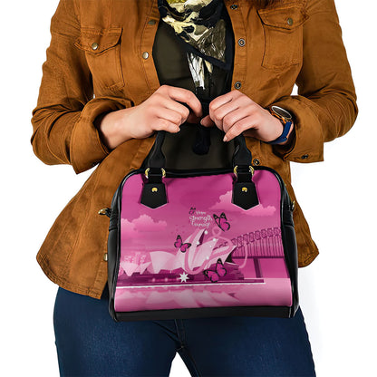 Australia Breast Cancer Support Shoulder Handbag Sydney Opera House Butterfly Pink Ribbon